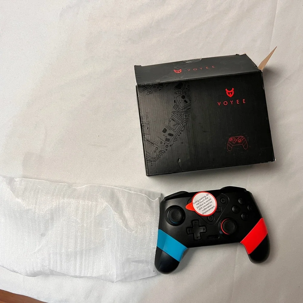 Voyee S03 Wireless Controller Bluetooth Gamepad Neon Blue‎ Red Black PC Switch